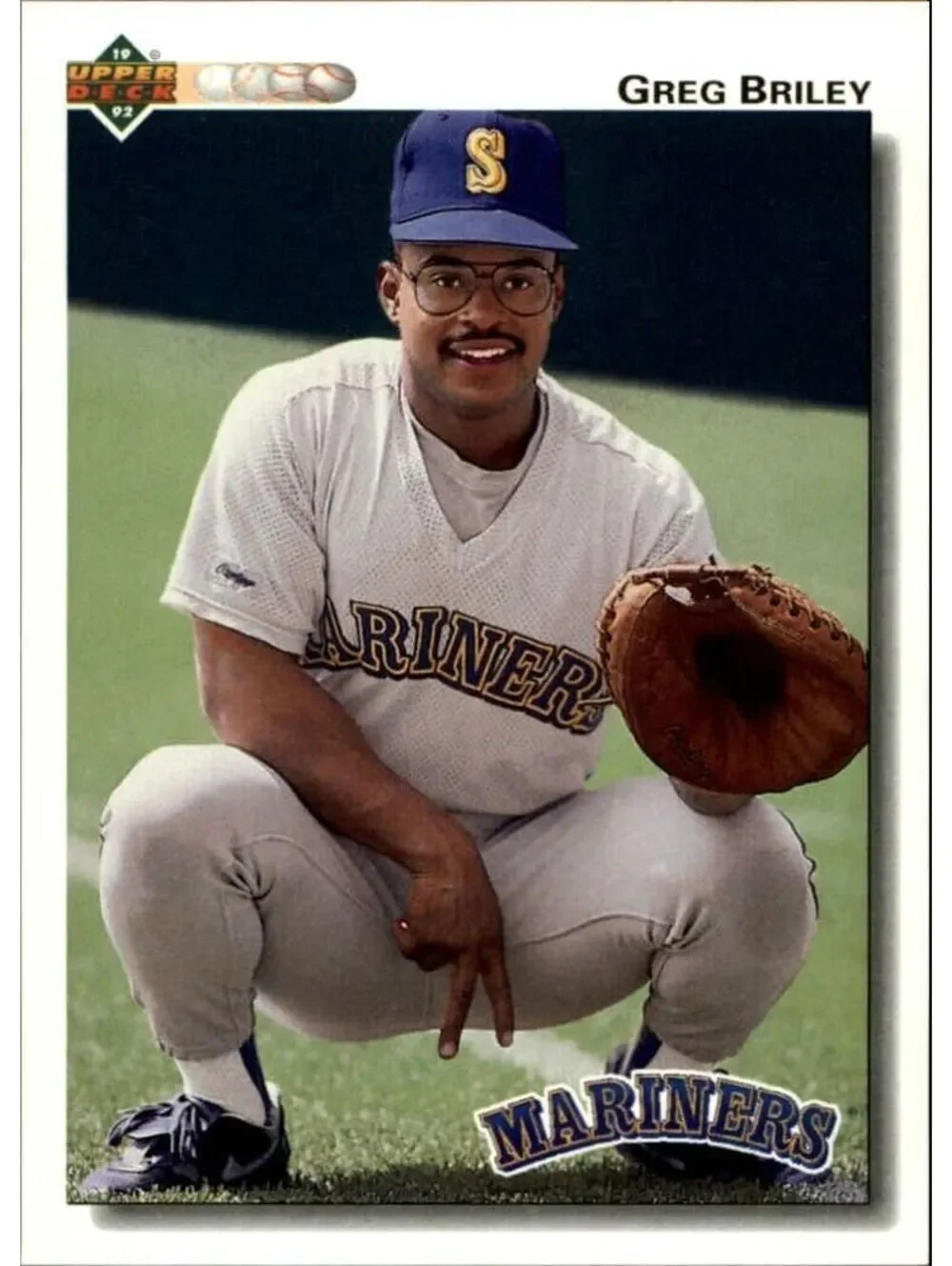 Greg Briley 1992 Upper Deck MLB #369 Baseball Card Seattle Mariners